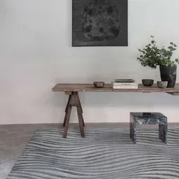 DDecor Grey Striped Anti-Skid Polyester Carpet-image-93