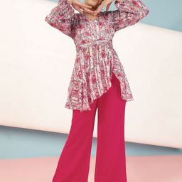 Antheaa Girls Printed Top with Trousers-image-17