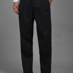 Louis Philippe Men Pleated Regular Fit Formal Trousers-picture-7