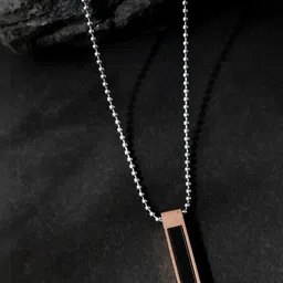 Roadster Men Silver-Plated Chain With Rectangular Shaped Pendent-39