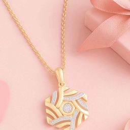 Mia by Tanishq Women 9KT Yellow and White Gold With Lab Grown Diamond Pendant - 0.751 g-picture-47