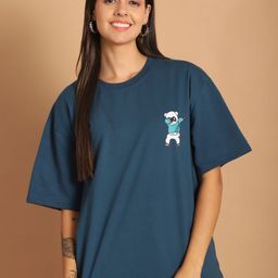 Metronaut Women Graphic Printed Round Neck Cotton Oversized T-shirt-image-34