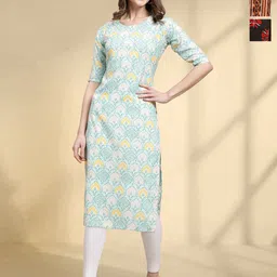 HERE&NOW Selection Of 3 Ethnic Motifs Printed Round Neck Straight Kurta-70