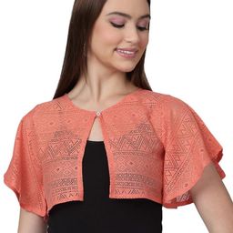 SZN Women Crop Button Shrug-40