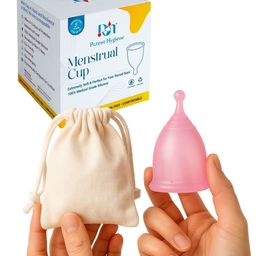 Potent Hygiene Extremely Soft Reusable Menstrual Cup- XS- Pink With Cotton Bag-23