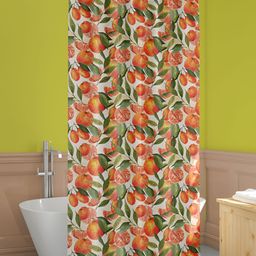 ArtzFolio Orange & White Fruits Printed Waterproof Shower Curtain-image-27