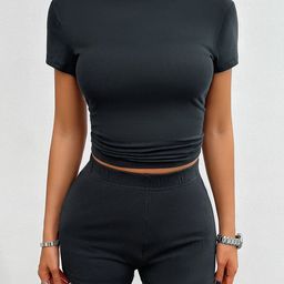 Outzidr Short Sleeves Top & Shorts Co-Ord Set-image-99