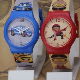 VIRAKTI Women Pack of 2 Brass Printed Dial & Straps Analogue Watch KID-02-20-COMBO-6