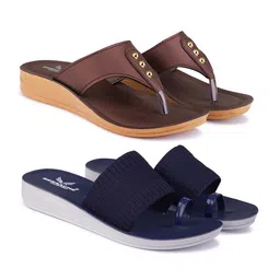BERSACHE Women Woven Design Slip-On One Toe Flats-image-84