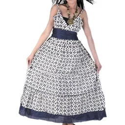 Exotic India Women Print A-Line Maxi Dress-image-63