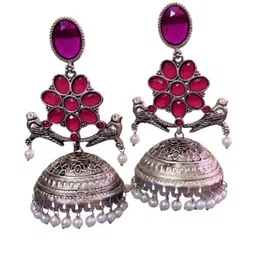D Glamm Fashion-SPARKLING STYLE Women Pink Earrings-image-87