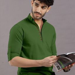 ETHNIC TRENDZ Men Blended Kurtas-image-87