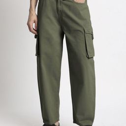 Bene Kleed Men Classic Loose Fit Cargos Trousers-image-68
