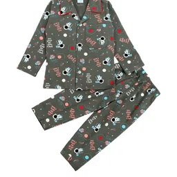 The little bunny Kids Cotton Graphic Night suit-image-84