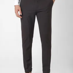 Van Heusen Men Checked Slim Fit Trousers-picture-18
