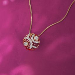 Mia by Tanishq Women 14K Yellow Gold Natural Diamond Pendant - 1.7 gm-picture-41