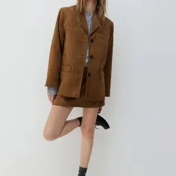 LULU & SKY Women Notched Lapel Collar Single-Breasted Overcoat-image-17