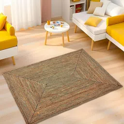 Myntra Elegant Homes Beige Floral Cotton Carpet-image-99