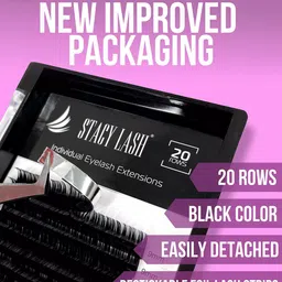 STACY LASH 20-Rows Individual False Eyelash Extensions - Curl C image 2