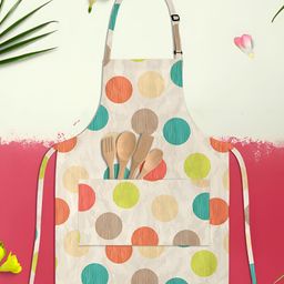 ArtzFolio Beige & Green Printed Cotton Aprons-image-58