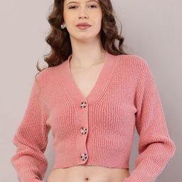 NoBarr Women Striped Crop Cardigan-image-98