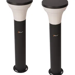 BENE Koel Bollard Grey & White 2 Pieces Aluminium Waterproof & Rustproof Outdoor Lamps-image-26