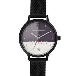 French Connection Women Black Bracelet Style Straps Analogue Watch FC26BM-Black-48