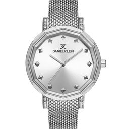 Daniel Klein Premium Women Silver-Toned Embellished Dial Bracelet Strap Watch DK.1.13235-1-image-95
