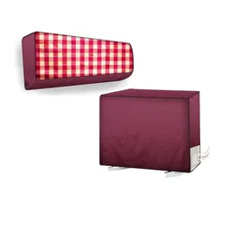 The Furnishing Tree Maroon Plastic Air Conditioner Cover-picture-14