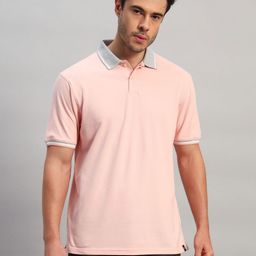Cantabil Men Solid Polo Collar Cotton Slim Fit T-shirt-picture-22
