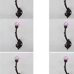 IndianShelf 6 Pcs Ceramic Dot Coat Hooks Wall Hanging-image-85