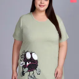 IN Love Pack Of 2 Plus Size Printed Lounge T-Shirt with Pocket-4