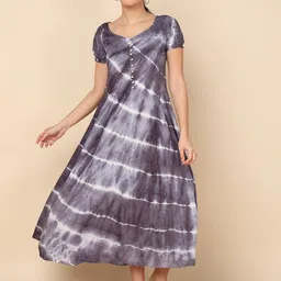 CORSICA Tie and Dye Dyed A-Line Midi Dress-3