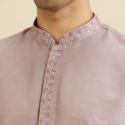 Manyavar Men Regular Thread Work Kurta with Pyjamas image 3