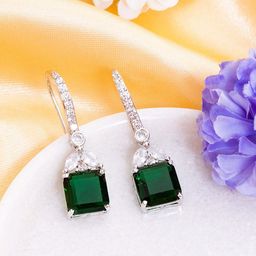 Manikya Square Studs Earrings-3