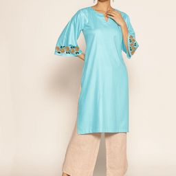 LetsDressUp Women Floral Printed Daily Straight Kurta-image-4