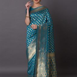 shree krishna fashion Woven Design Zari Kanjeevaram Saree-picture-54