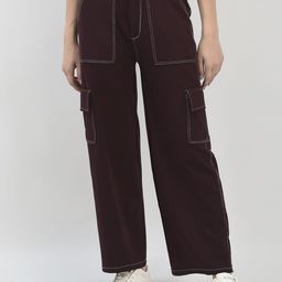 FNOCKS Women Ultra Straight Fit Cargos Trousers-image-38