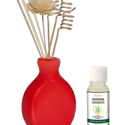 Edysian Red Ceramic Reed With Lemongrass Fragrance AromaOil-50ml-image-92