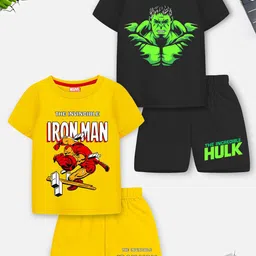 Marvel by Miss and Chief Boys Printed T-shirt with Shorts-28
