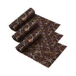 Aura Brown & Grey 3 Pieces Printed Water Resistant Anti-Slip Shelf Liner Organiser-53