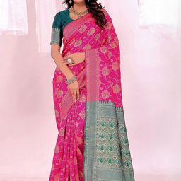 Moda Rapido Woven Design Zari Silk Cotton Kanjeevaram Saree-image-41