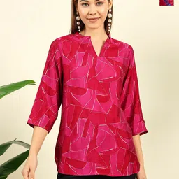 THE FAB FACTORY Women Pack Of 2 Striped Printed Round Neck Top-picture-12