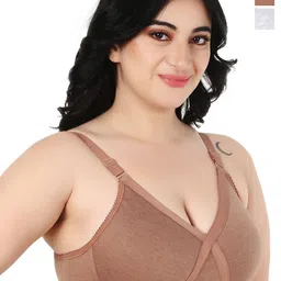 Designer Bugs Pack Of 2 Non Padded Non-Wired Full Coverage Seamless Bra-picture-9