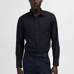 MANGO MAN Super Slim Fit Poplin Formal Shirt-image-85