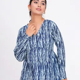 PINGAKSH Women Floral Printed Cotton Peplum Top-image-100