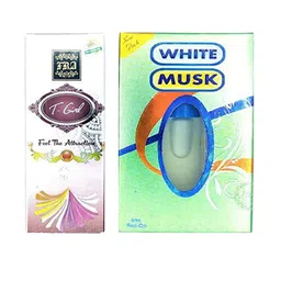RAVIOUR LIFESTYLE Set Of 2 T-Gold & White Musk Alcohol Free Attar- 8 ml Each-17