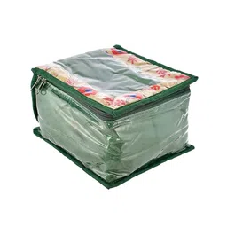 Kuber Industries Green Flower Design Organiser-73