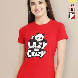 Metronaut Women Pack of 3 Typography Printed Round Neck Cotton T-shirts-image-90