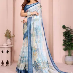SUVIKAS CREATION Floral Printed Saree image 3